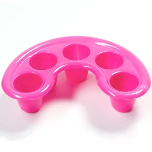 Bandeja para dedos de manicure rosa