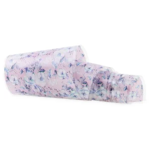 NF-030 Flores em Tons Pastel Rosa e Azul - Fita de Transferência