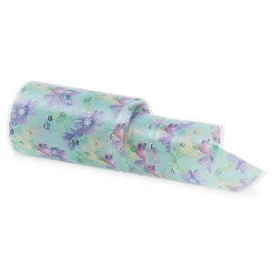 NF-049 Flores em Aquarela Roxa - Fita de Transferência de Folha