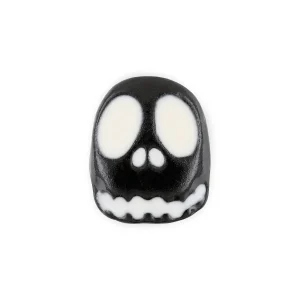 Pote com 4 Amuletos de Halloween com Rosto de Esqueleto Preto