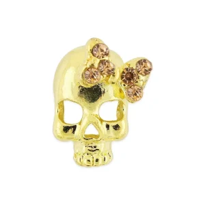 Pote com 10 Amuletos - Caveira Dourada