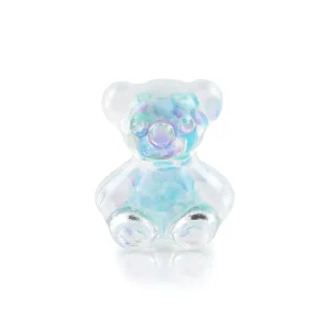 Pote com 5 Amuletos - Ursinho de Pelúcia Azul Bebé com Brilho