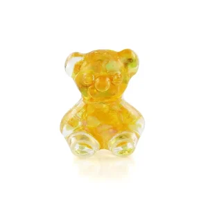 Pote com 5 Amuletos - Urso de Pelúcia Amarelo Brilhante Sunshine