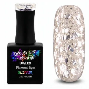 Diamond Eyes - UGGP-A0923 Verniz Gel Prateado com Brilho de Grafite Urbano 15ml