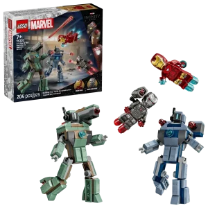 Iron Man e Máquina de Guerra contra Drones Hammer